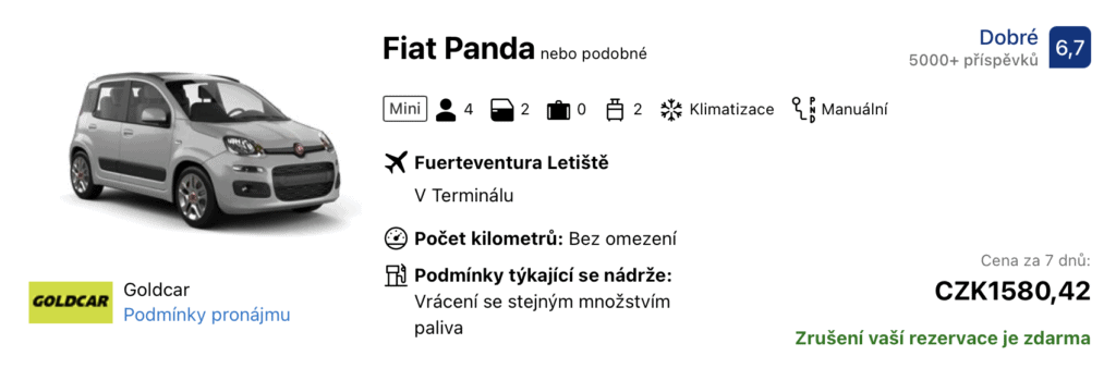 Dovolená na ostrově Fuerteventura