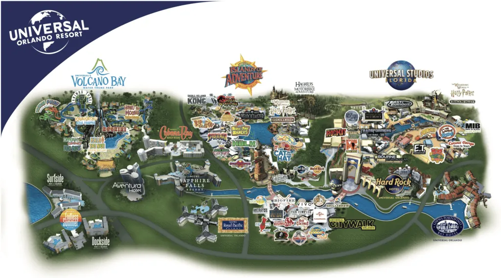 Mapa Universal Orlando Resort