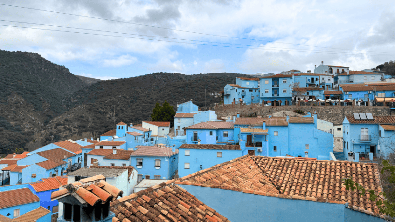 Júzcar vesnice Andalusie