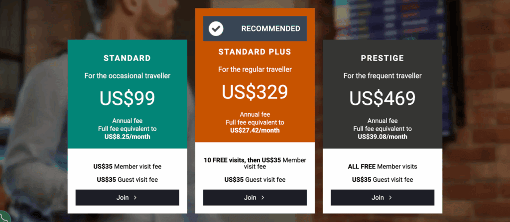 Letištní salonek zdarma poplatky